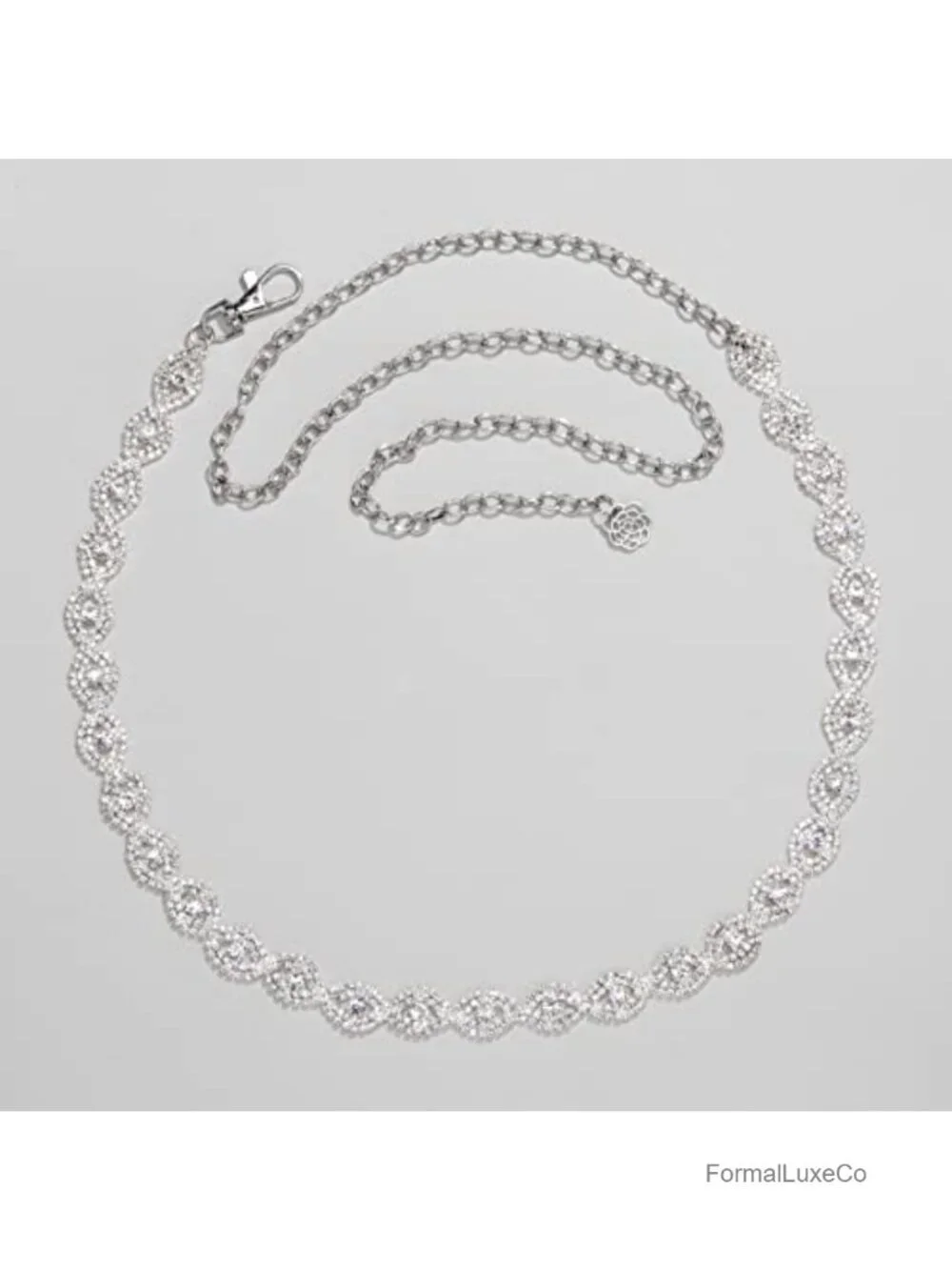 Rhinestone Embellished Evil Eye Belt for Wedding Dress Bridal Belt